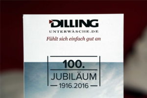 100 Jahre Dilling Unterwäsche Jubiläum
